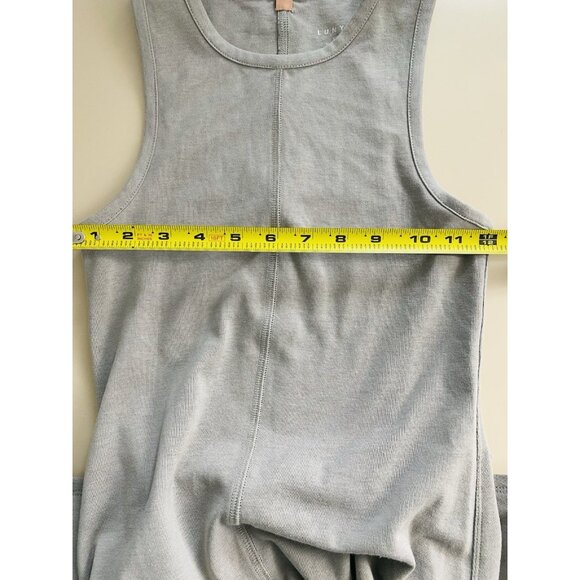 Lunya Restore Fitted Dress, LIght Gray, Womens XS, Midi Tank Dress, Lounge Dress - Picture 9 of 10